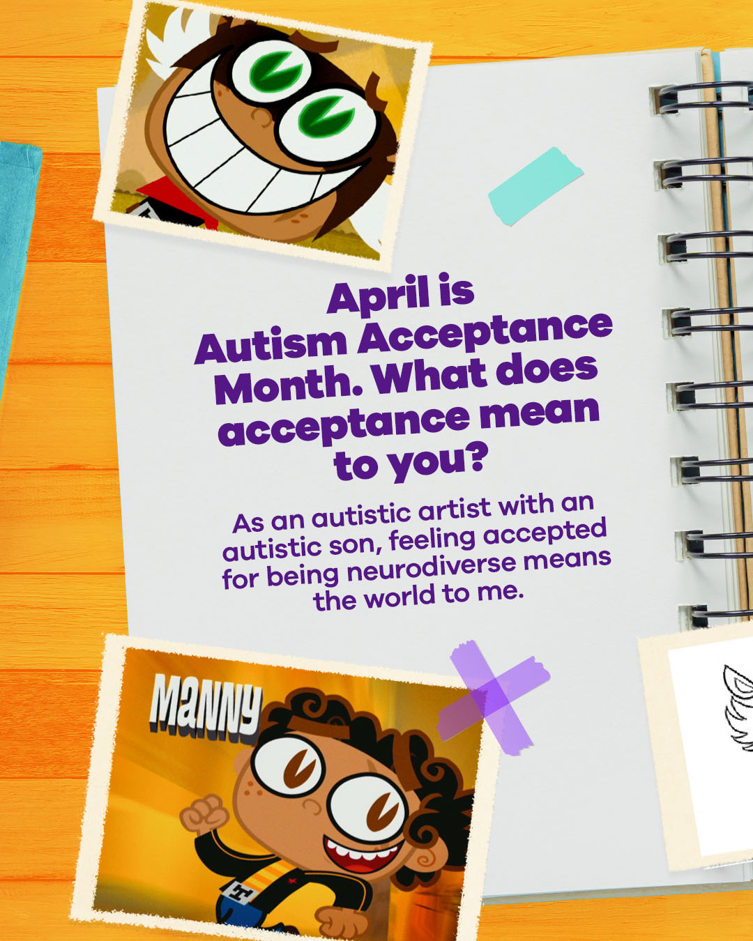 April is autism acceptance month, what does that mean to you? As an autistic artist with an autistic sun, feeling accepted for being neurodiverse means the world to me image